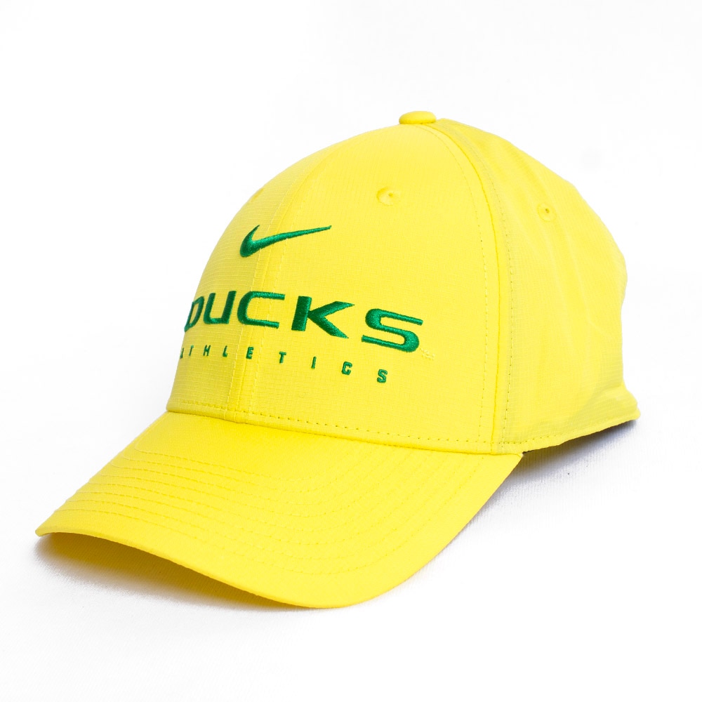 Yellow Nike Dri FIT Club Ripstop Structured Sideline 24 Green Ducks Athletics Adjustable Hat